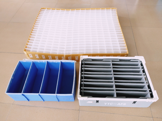 Corflute sheets boxes for automotive and machine components and parts