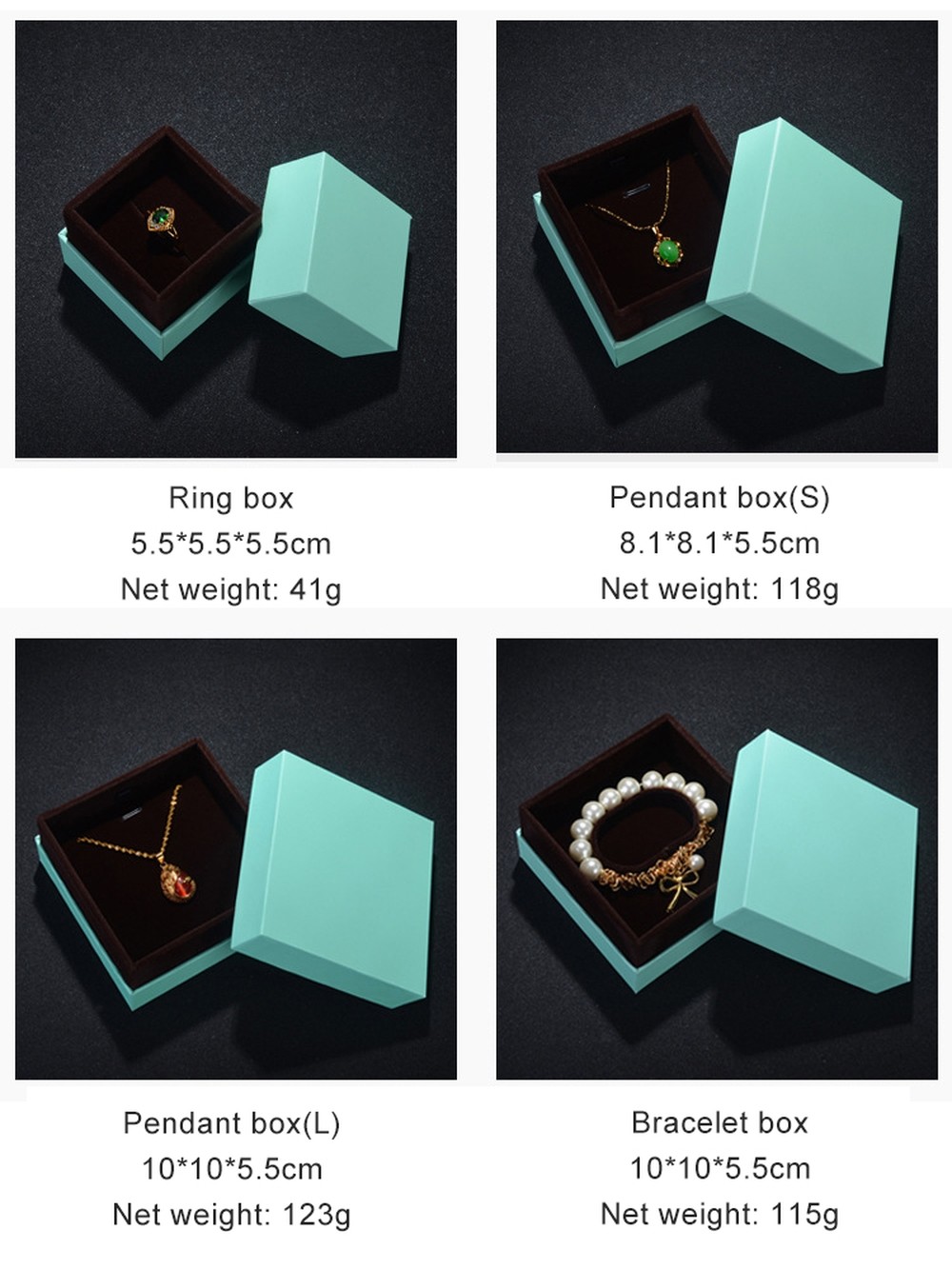 Bespoke Two Piece Cardboard Ring Boxes With Black Coloured Lip
