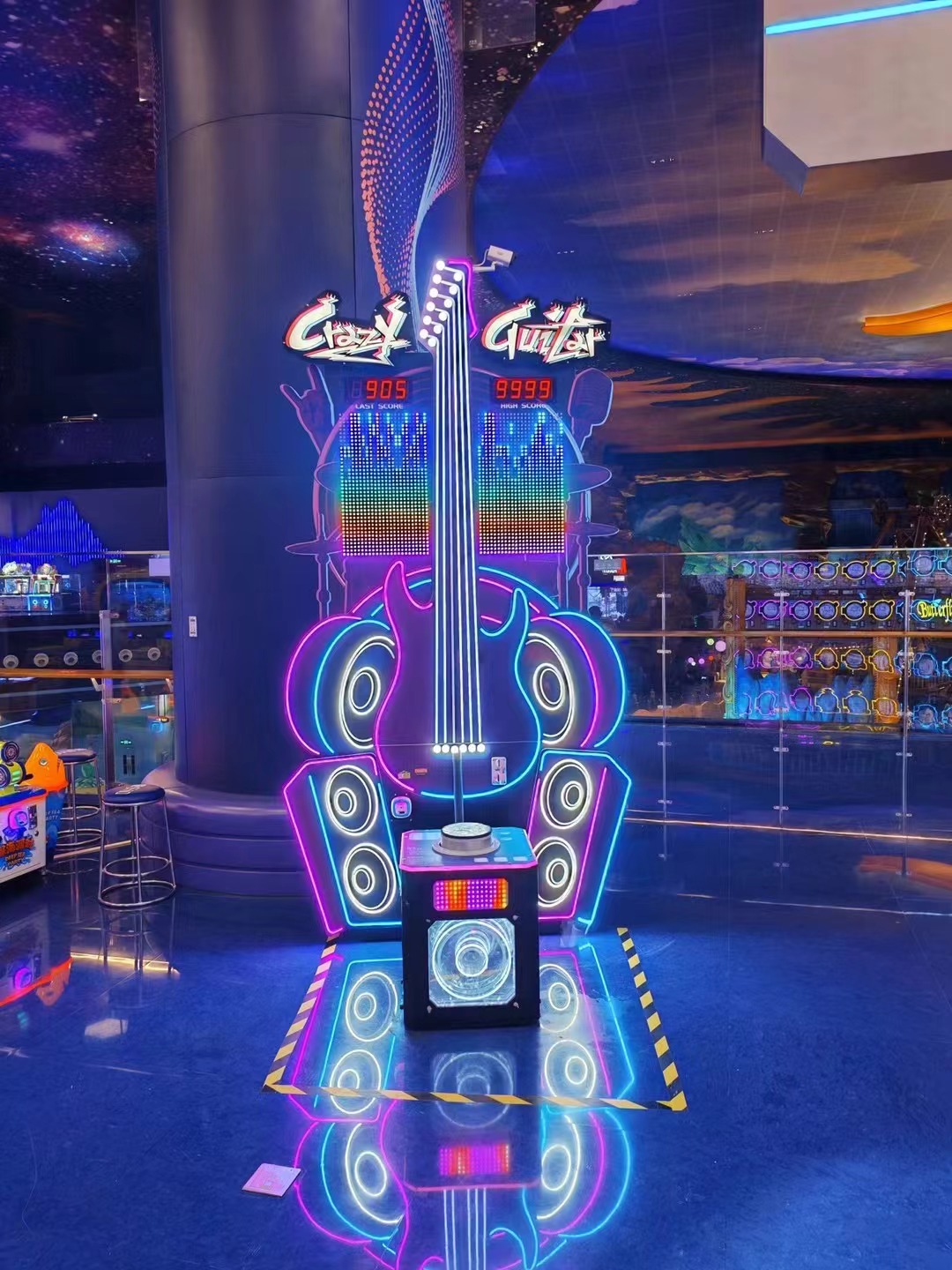 Entertainment Attractive Design Crazy Guitar Game Machine Coin Operated