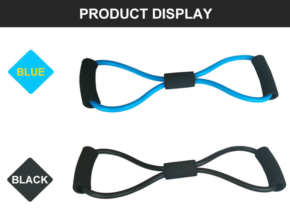 8 Word elastic pull rope exercises , Lightweight Yoga Resistance Rubber Bands