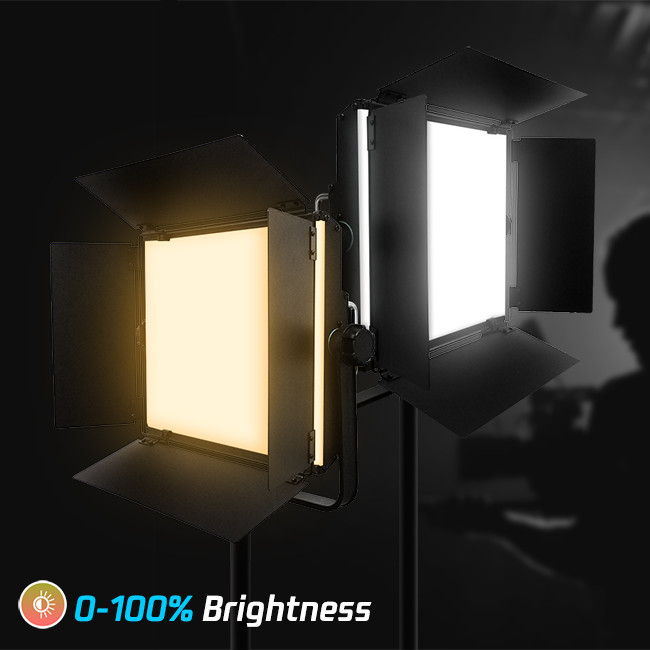 GL-1200BI 120w No fan Daylight Dimmable 2700K-7500K Video Light Professional Photography Light