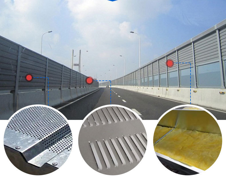 Road Noise Barrier with Aluminum Panel Sound Insulation Screen and Isolation Barrier