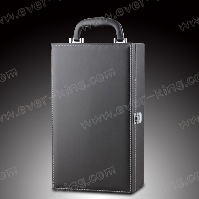 SGS Handmade Leather Glass Bottle Box For Luxury Liquors