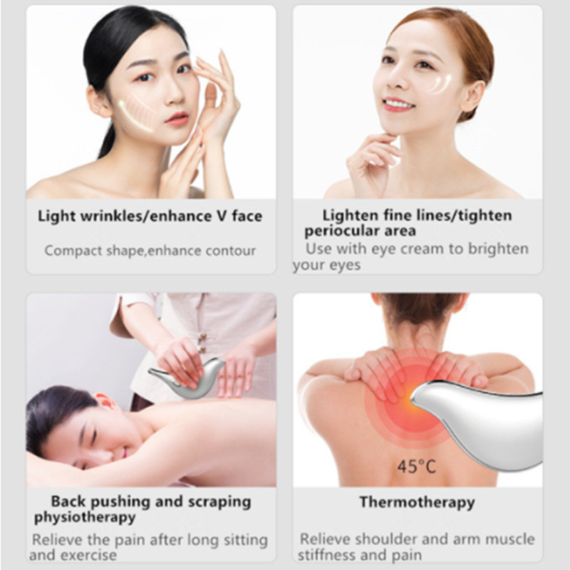 Microcurrent Ultrasonic Skin Tightening Devices For Home Use Gua Sha Massage Machine