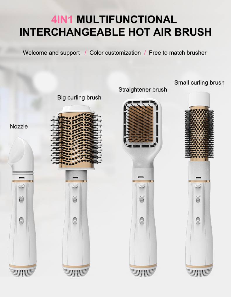 Interchangeable Hair Straightener And Curler Brush 2.5m Power cord
