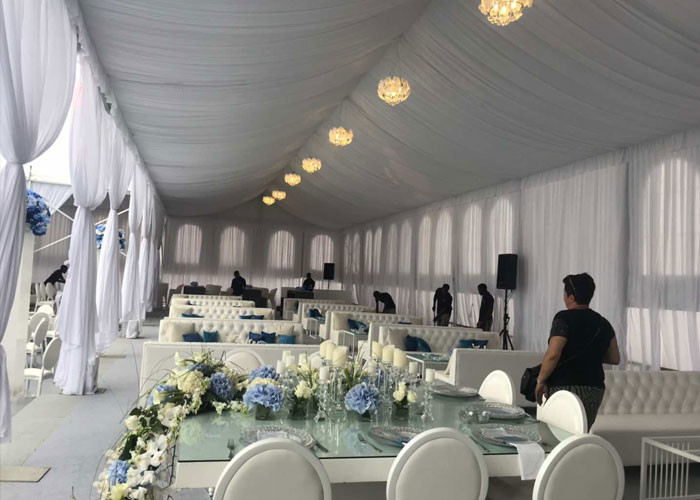 Elegant White PVC 30x60m Clear Span Tent For Wedding