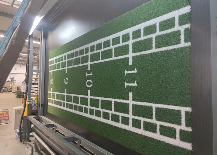 15mm Durable Pictured Artificial Grass Logo Customized Synthetic Turf For Sports Courts Or Leisure Areas Decoration