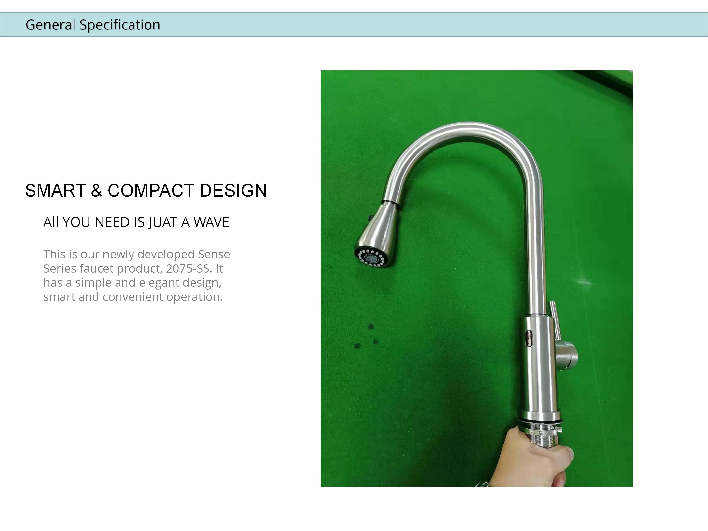 High Arc Gooseneck Spout Solid Stainless Steel Kitchen Faucets HOMEKA