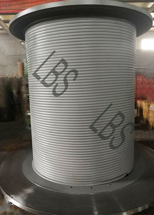 Steel LBS Grooved Drum with Brake Disc / Large Winch Drum for Tower Crane