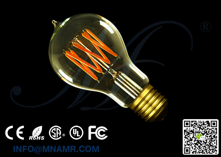 Wholesale Gold Tint Victorian Style 8watts LED Filament Bulb E26 E27 Dimmable 50W Equivalent