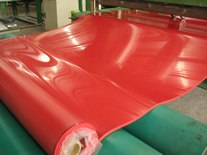Red Natural Rubber Sheet / Gum Rubber Sheet For Truck Lining Drinking Water Lining