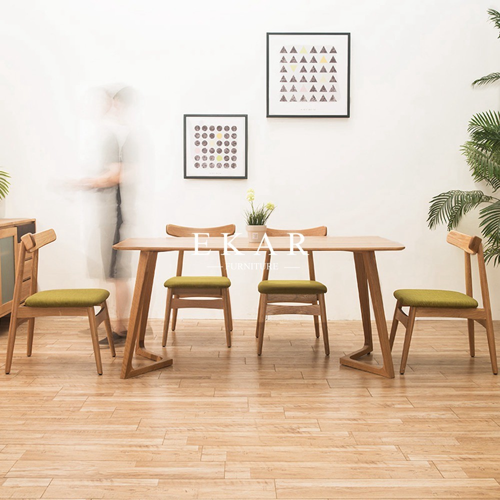 Latest Designs Solid Wood Furniture White Oak Dining Table
