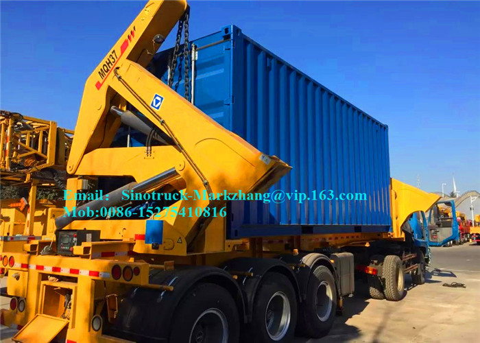Commercial Port Handling Equipments 20ft 40ft Box Side Lifter Trailer Yellow Color
