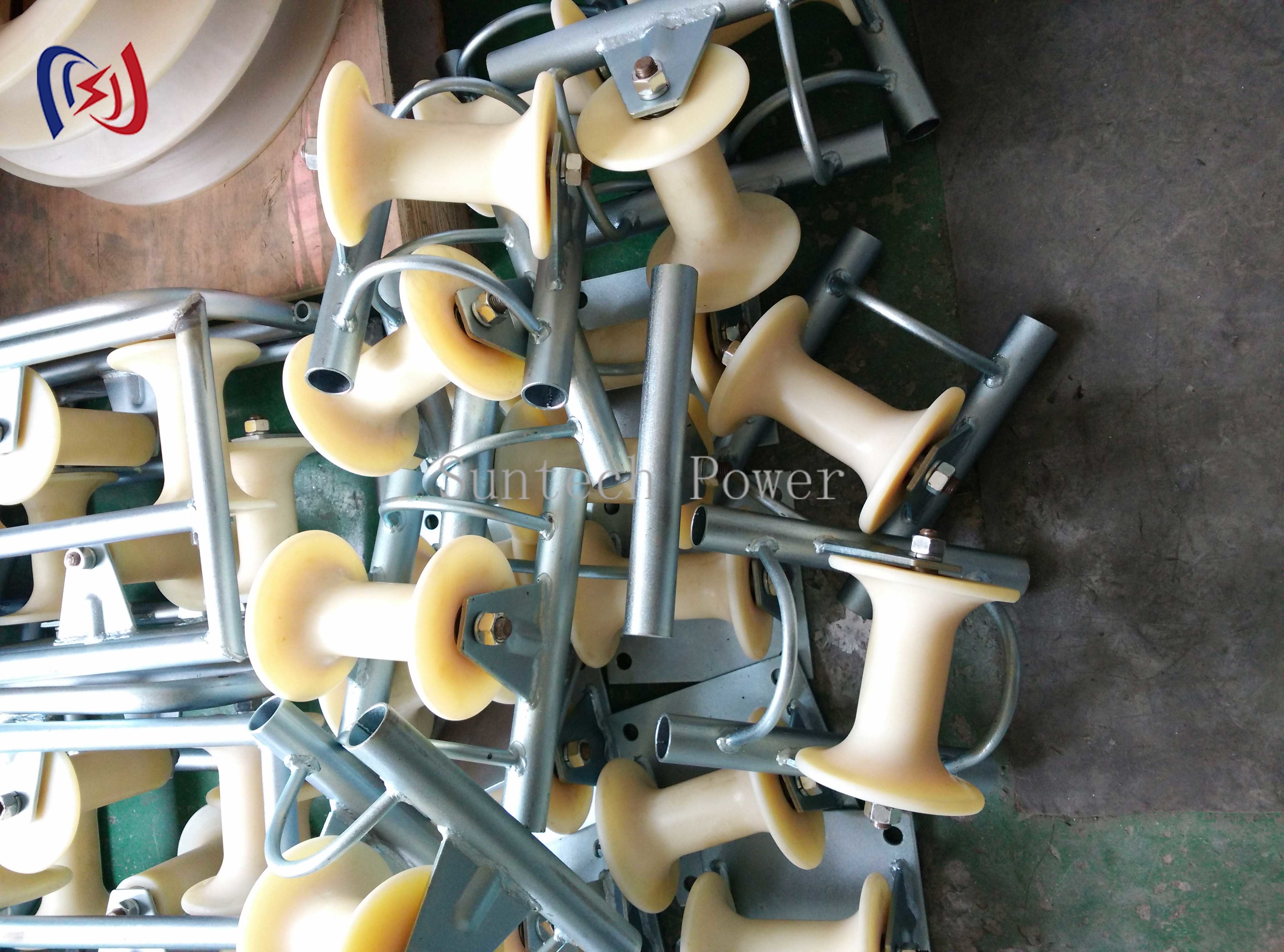 5KN 8.5KG Cable Ground Roller Steel Pipe Carrier Underground Cable Installation Equipment