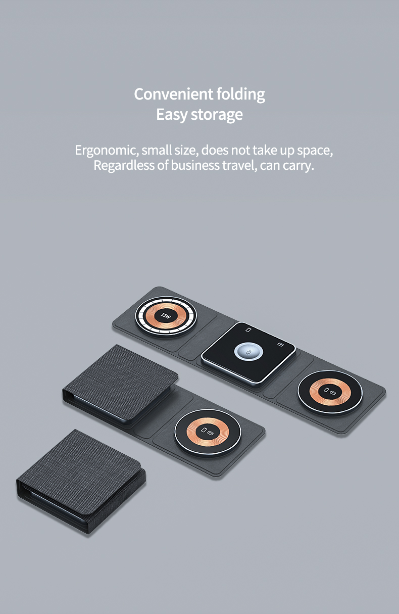 Portable Fold 15w 10w 5w Wireless Charger for Iphone OEM/ODM and Logo Customized Logo