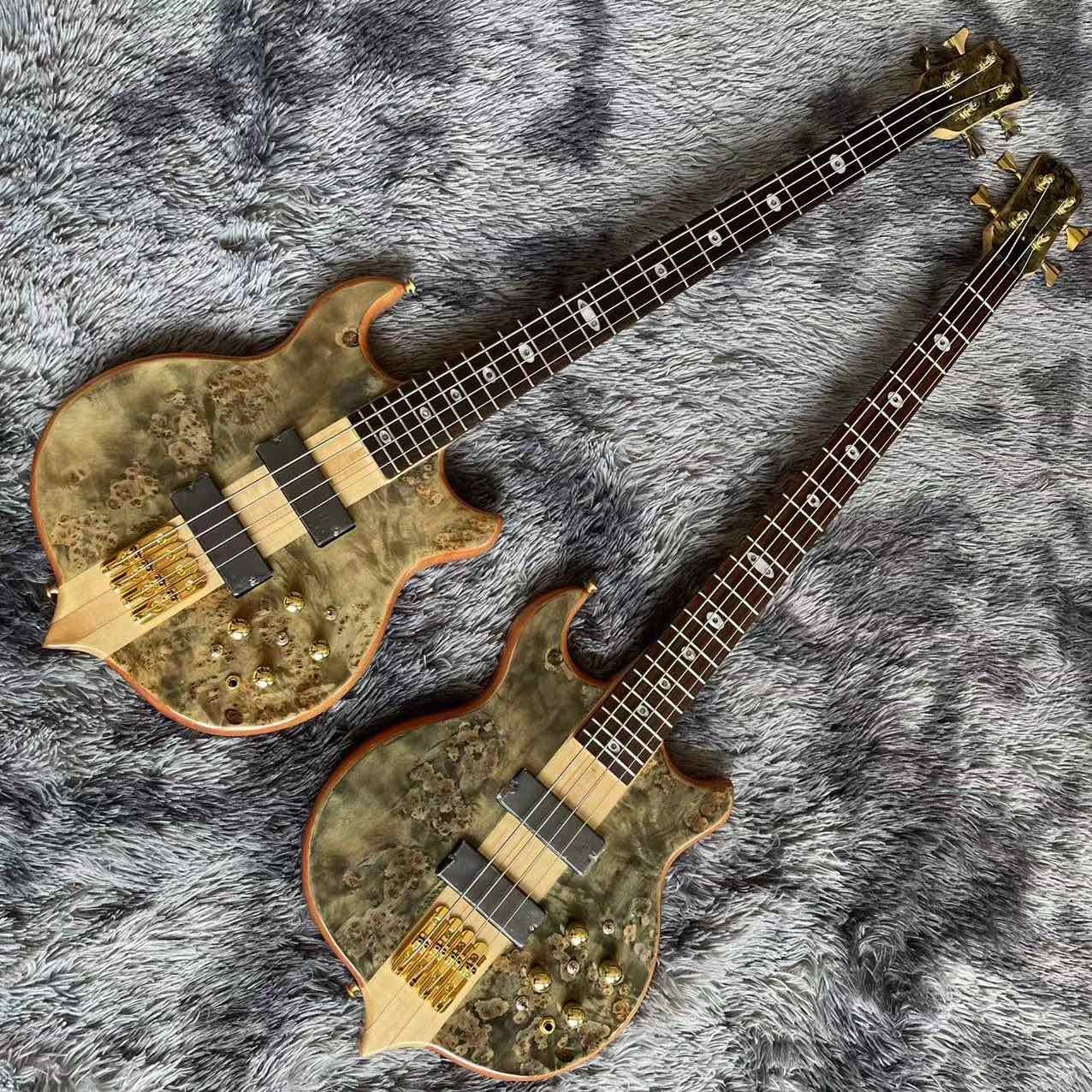 Custom Alem Grand Type 4, 5, 6 Strings Neck Through Body Electric Bass Ash Body