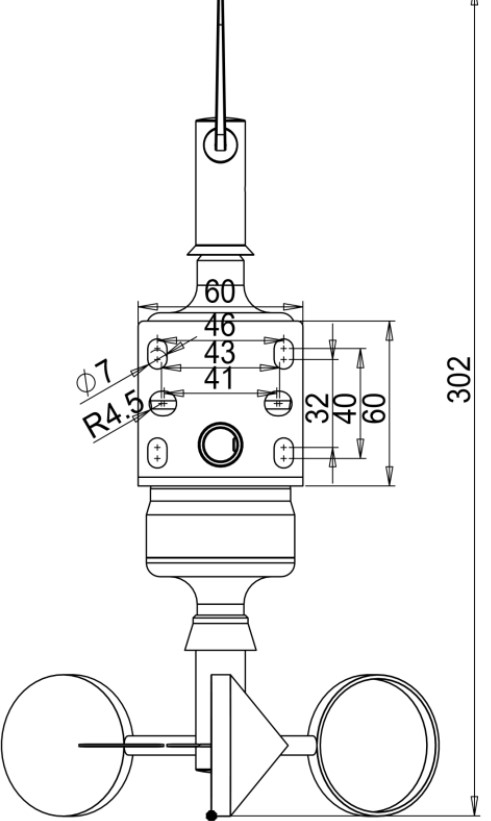 Meteorological DC 5V 0-5V T Type Wind Speed and Direction Sensor for Weather Station