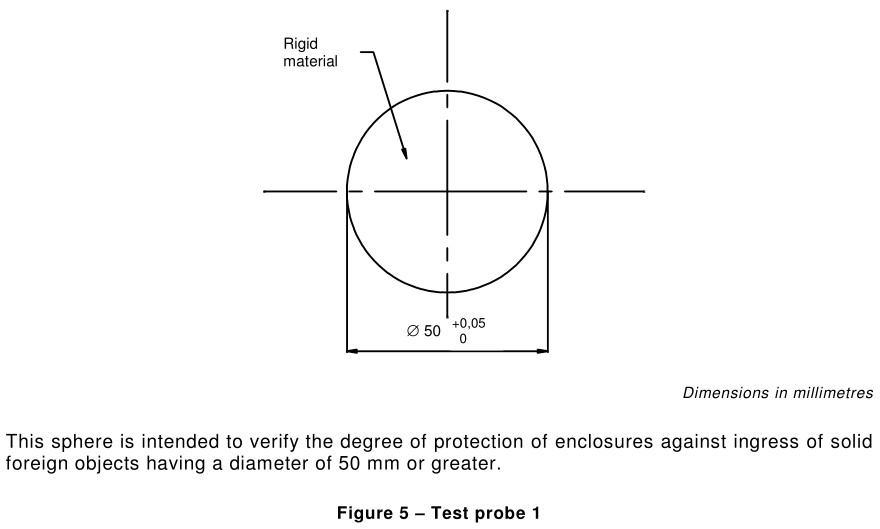 500g 50mm Diameter Steel Sphere Figure 5 Test Probe 1