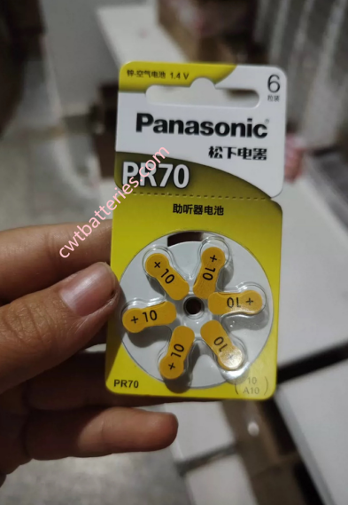 1.4V Panasonic PR70 A10 Zinc Air Hearing Aid Battery New Original 6pcs