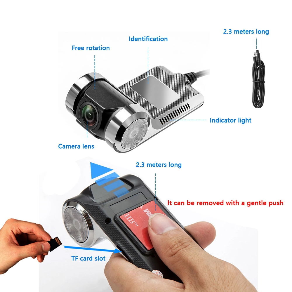 HD 720P 16G 32G Multimedia Player Hidden Parking Dash Cam For Car