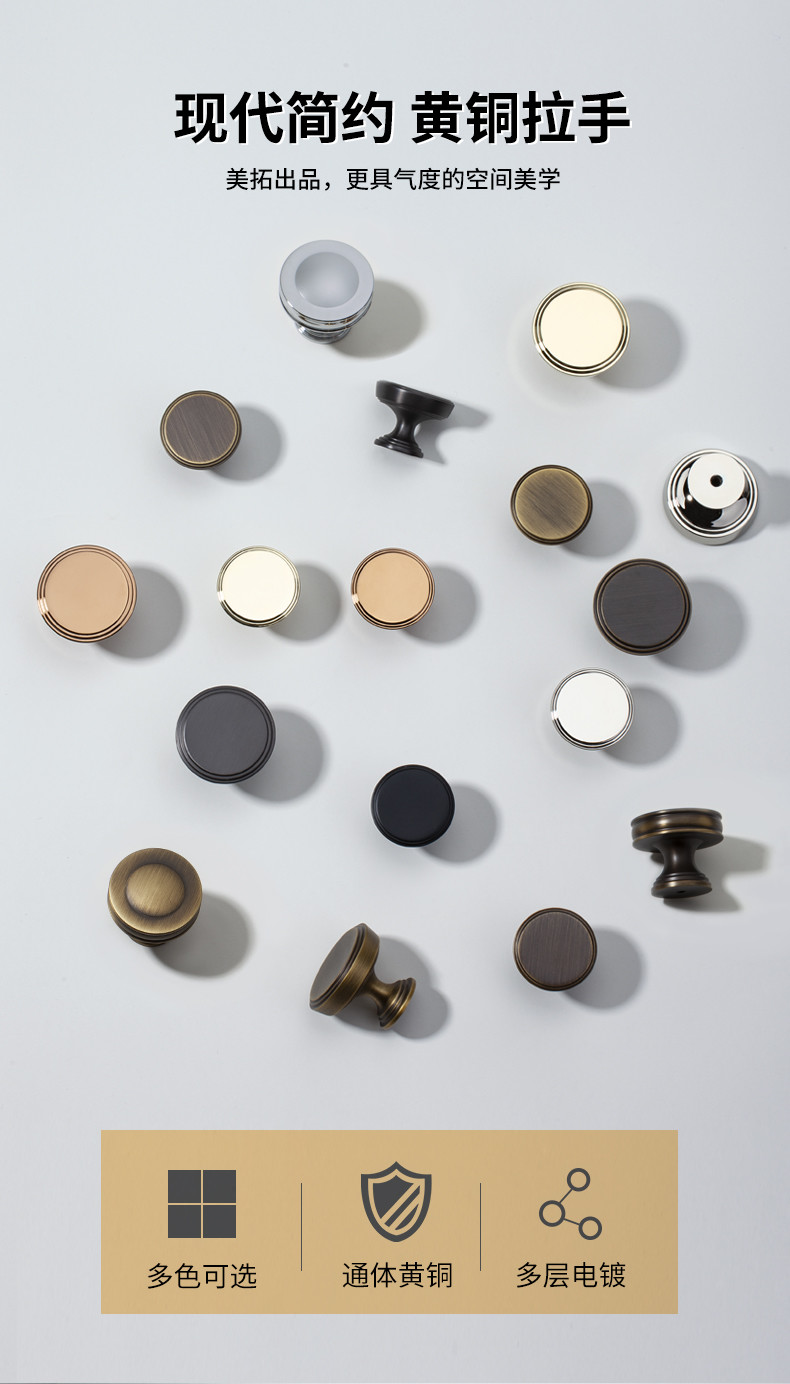 Matt Silver Brass Cabinet Pull Handles Wardrobe Dresser Drawer Cabinet Knobs Pulls