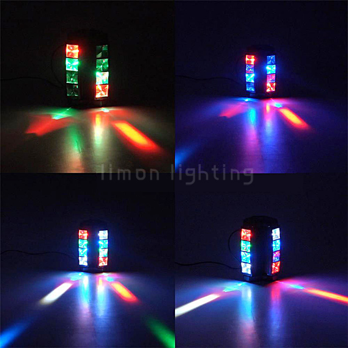 DMX Suond Activated 8X3w rgbw Mini Spider Beam LED Moving Head DJ Lights