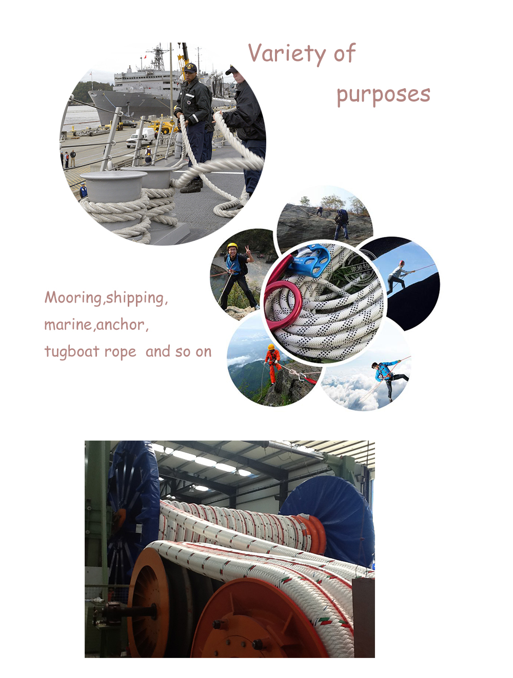 Customized Industrial PP String Nylon 8mm 3 Strand Laid Rope Twisted Packaging Rope
