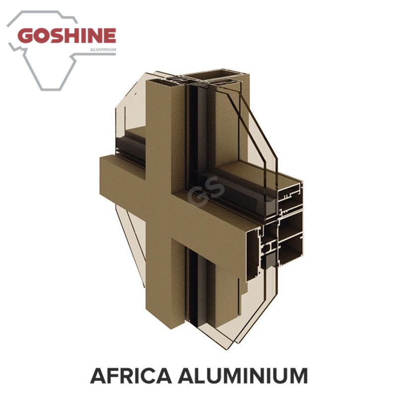 Aluminum profile manufacturer curtain walling contractors system profile for Libya