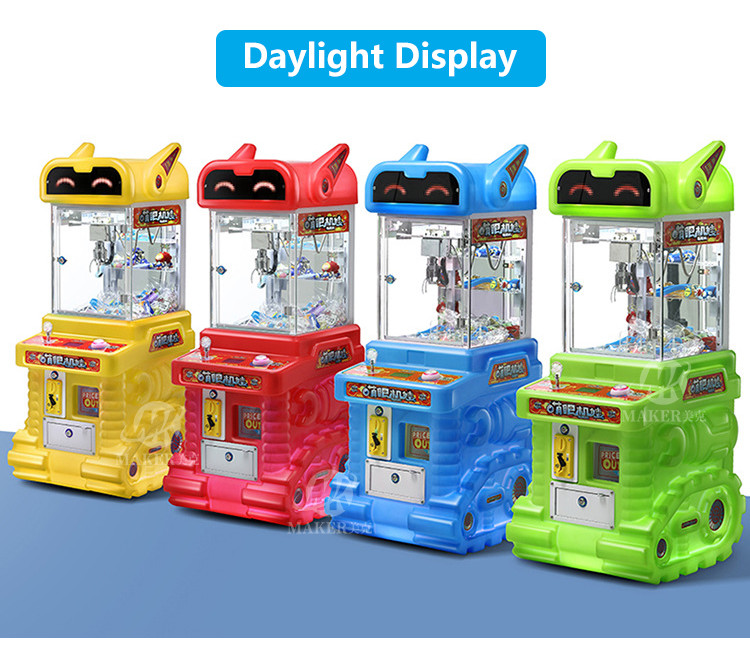 Customizable Coin Operated Arcade Doll Machine Claw Crane Grabber Prize Vending Out Toy Gift Game Machine