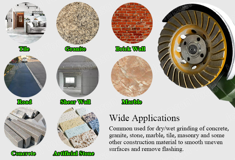 5 Inch 125mm Diamond Turbo Cup Grinding Wheels For Concrete