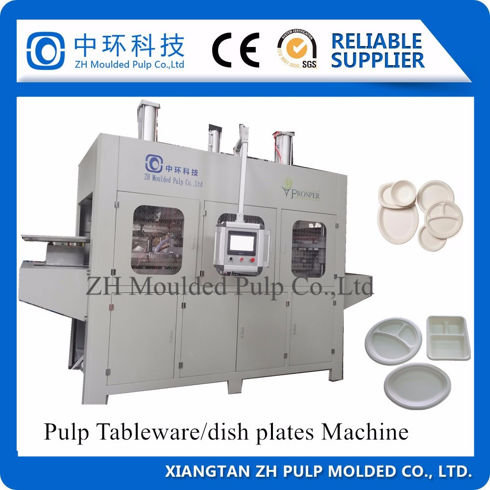 Fiber Molded Pulp Moulding Machine , Rice Straw Tableware Making Machine 130kw