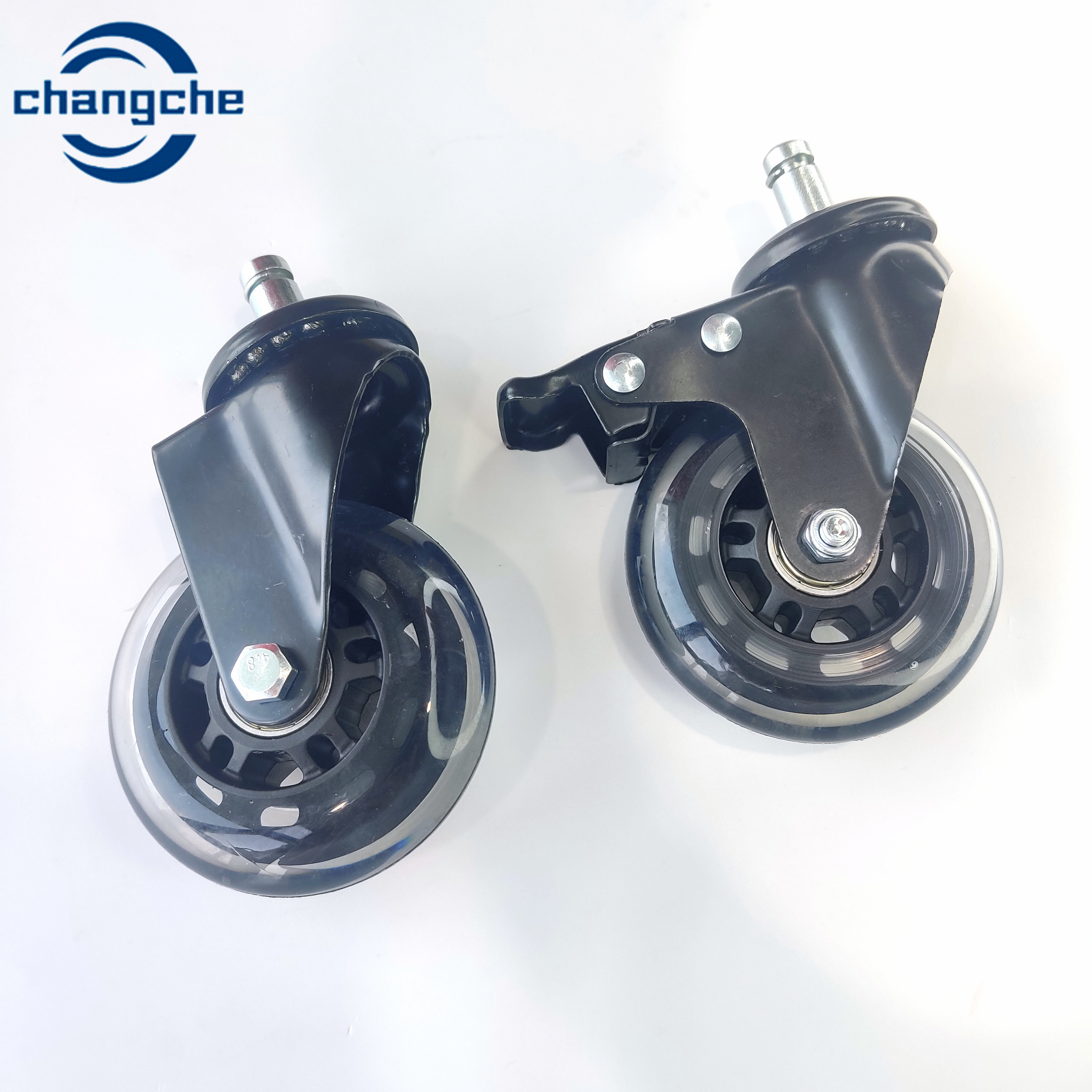 25mm Width Universal Swivel Castor Wheels Threaded Stem Mount Type