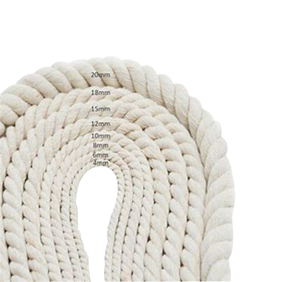Twisted Macrame Cord 3mm 4mm 5mm Natural Cotton Rope with Soft Natural Advantage