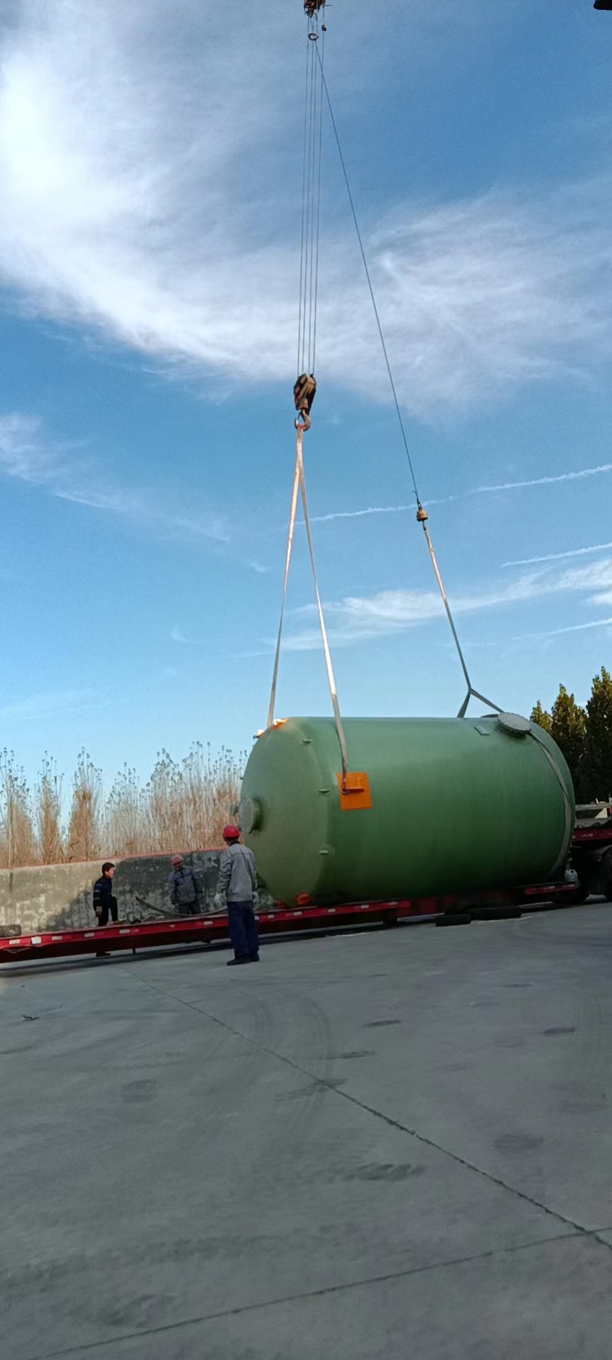 Wastewater Treatment Frp Chemical Storage Tank High Strength Filament Winding