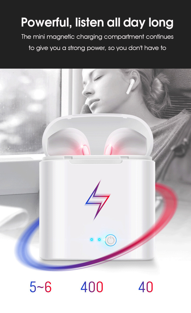 I7 Bluetooth headset tws with charging compartment True wireless binaural Bluetooth headset i7s tws Bluetooth headset un