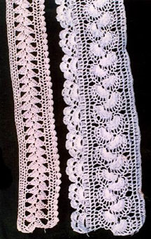 Long Vintage Cotton White Crochet Scallop Pattern Lace Trim DIY Embroidered Sewing Stretch
