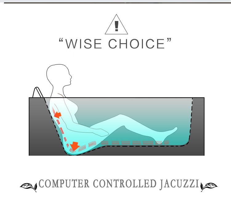 6' Luxury Jacuzzi Bathtub With Jets Skirt Pillow Couple Massage Whirlpool