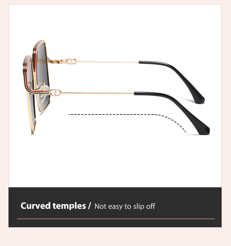 Women'S Metal Frame Sunglasses Polygonal Driving UV Blocking TAC Lens