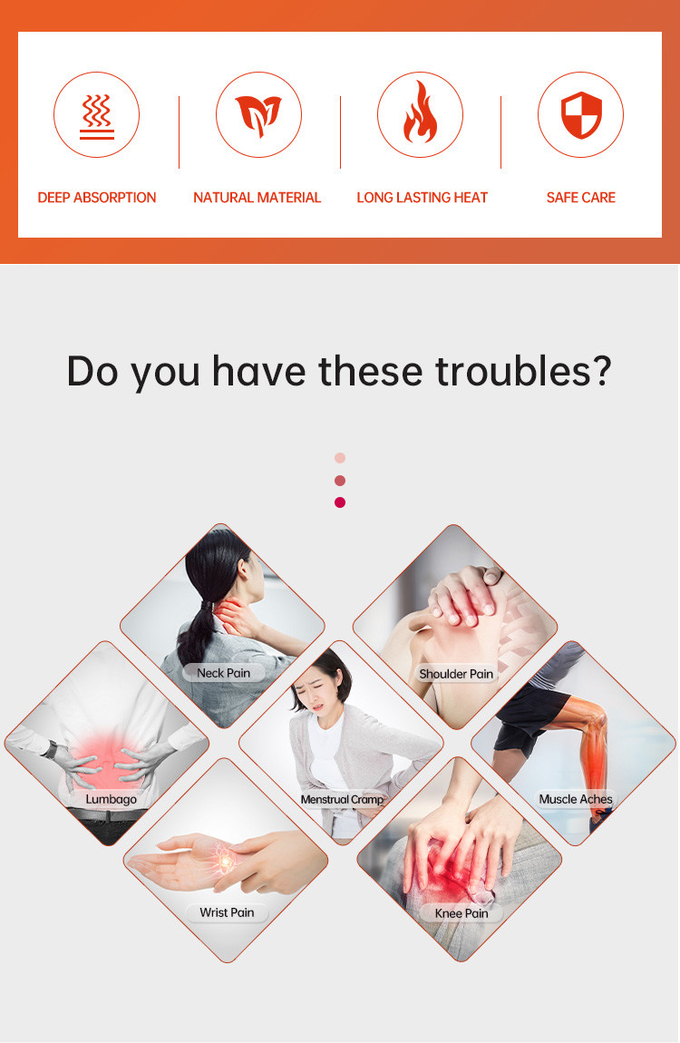 Air Activated Back Pain Heat Patch Pain Relieve Back Pain Pads OEM