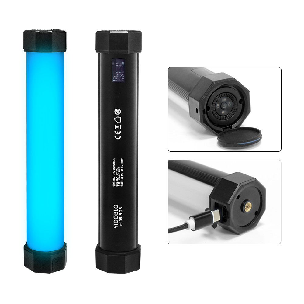 Magnetic RGBW with 14 effects fill light for TikTok Vlog selfie livestream photography Rechargeable LED Tube Light