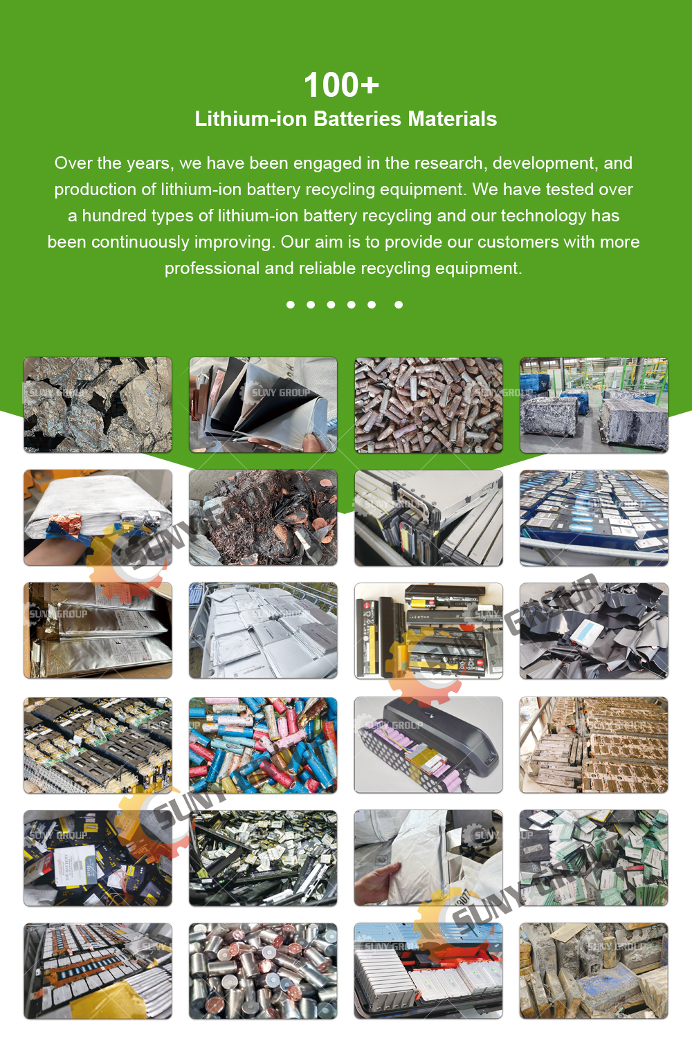 2023 Model Lithium Battery Recycling Machine For Cathode Powder From Scrap Batteries
