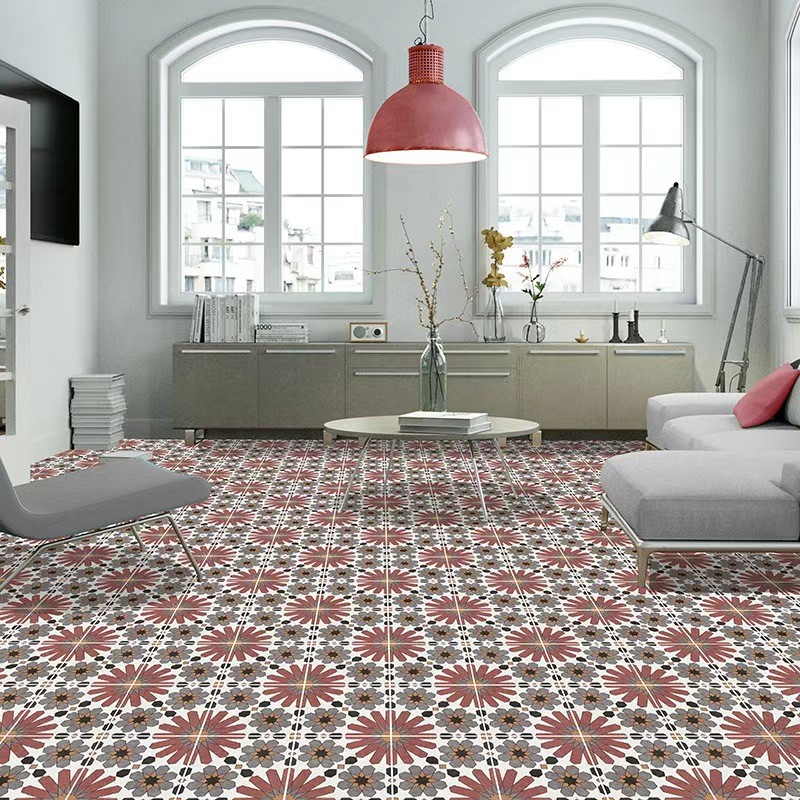 Brown And Gray Non-Slip 200x200mm Floor Ceramic Rustic Tiles For Living Room And Eco-Friendly Wall Tiles For Bathroom
