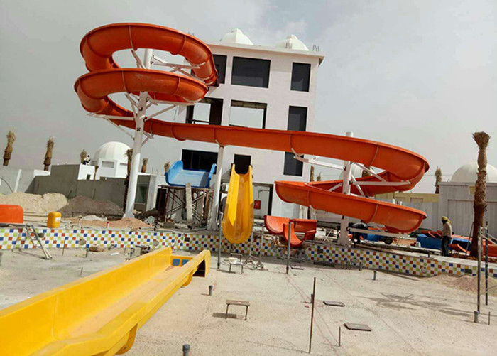 Adult Or Children Combined Spiral Water Slide / Water Park Equipment