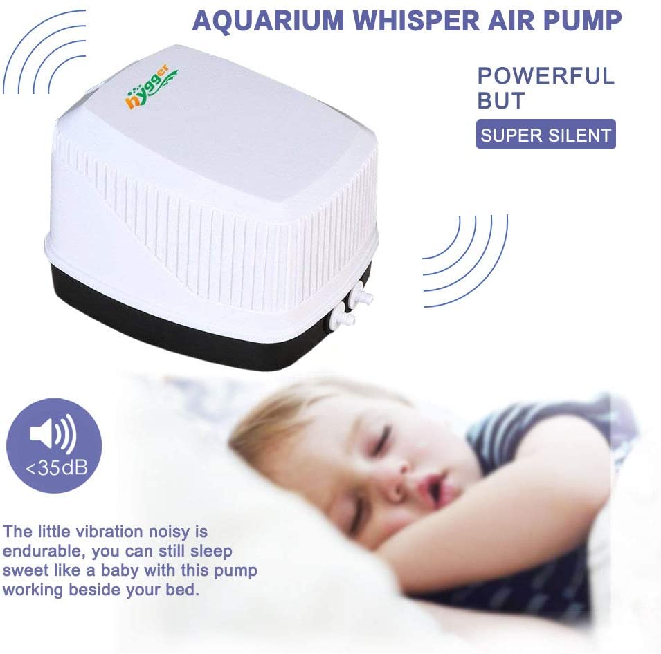 Plastic 255GPH 10W dual Air Pump For Fish Tank