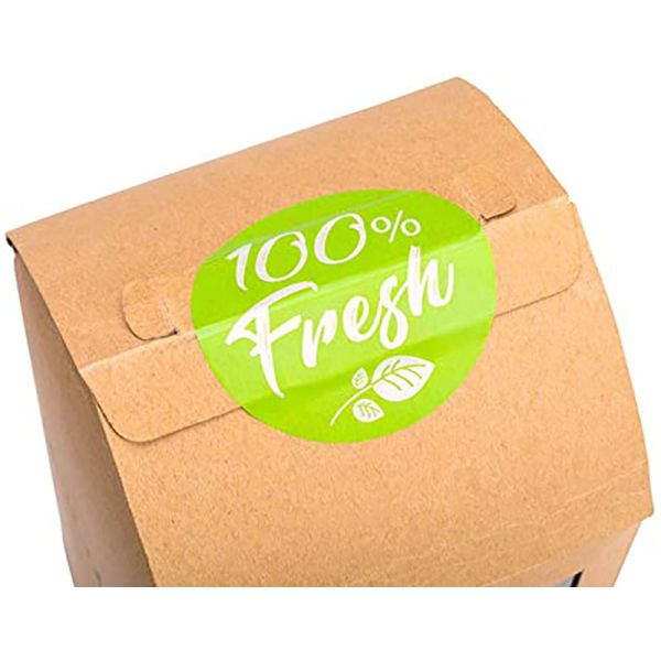 Kraft Paper Food Packaging Sticker For Baking Cake Safety Seal