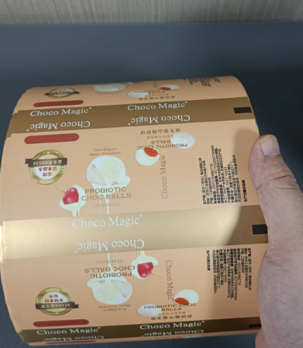 Laminated Custom Printed Food Grade Aluminum Foil Easy Tear Roll Film Food Packaging