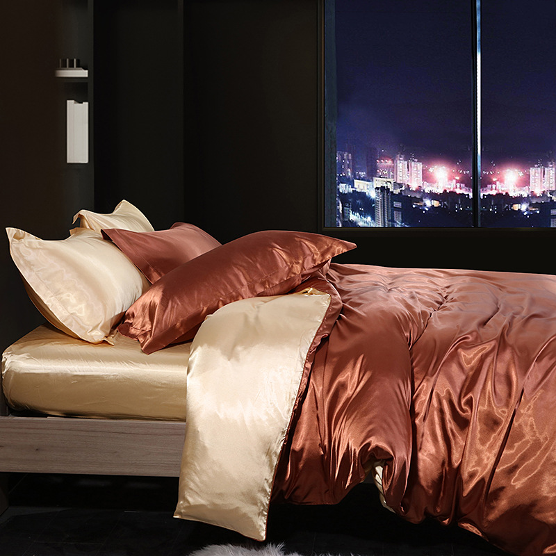 Home Textile Mulberry Silk Bed Sheets , Queen Size 20x30in Fitted Silk Bed Covers