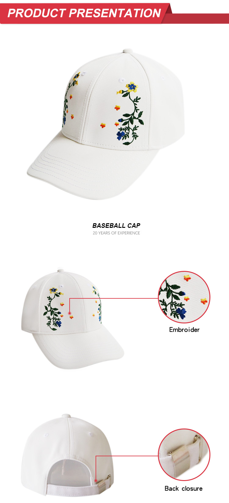 Guangzhou Professional Production Hat Manufacturers 6 Panel design your own logo summer flat embroidery custom baseball
