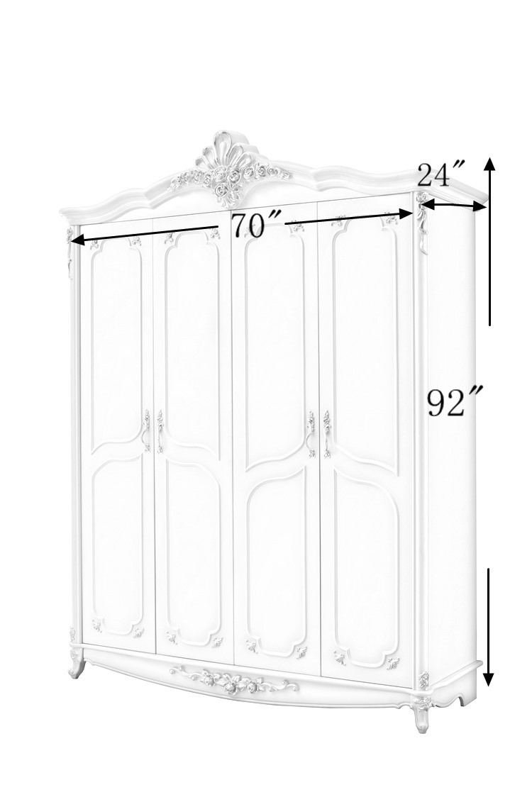 Palace Style Bedroom Set Wardrobe Cabinet Design 603-1
