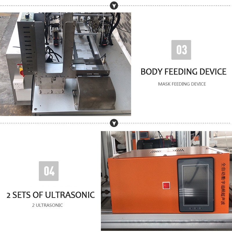 Flat Face Mask Earloop Welding Machine , 3KW Elastic Earbud Welding Machine